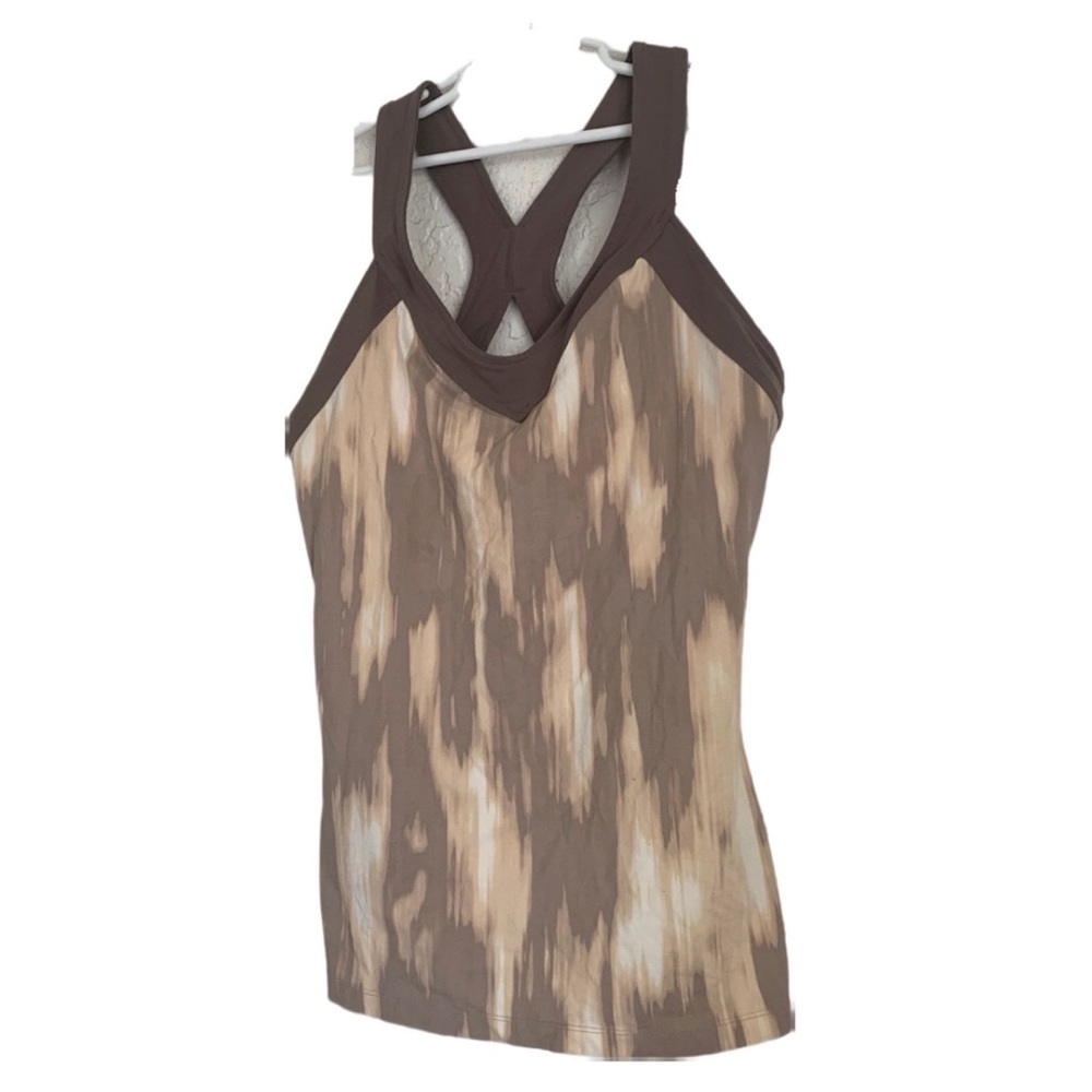Lucy brown printed tank top M